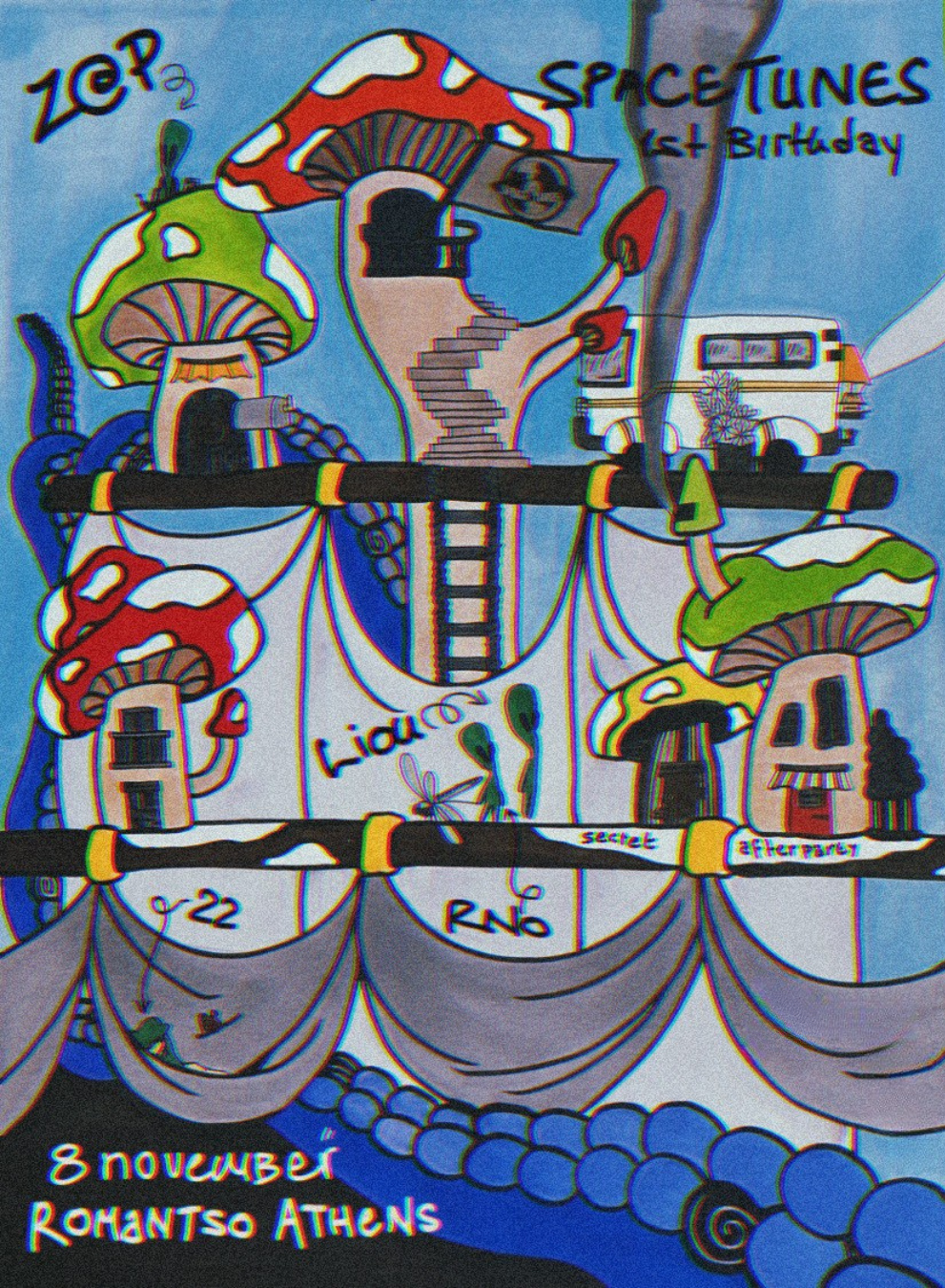 Poster for Space Tunes 1st Birthday