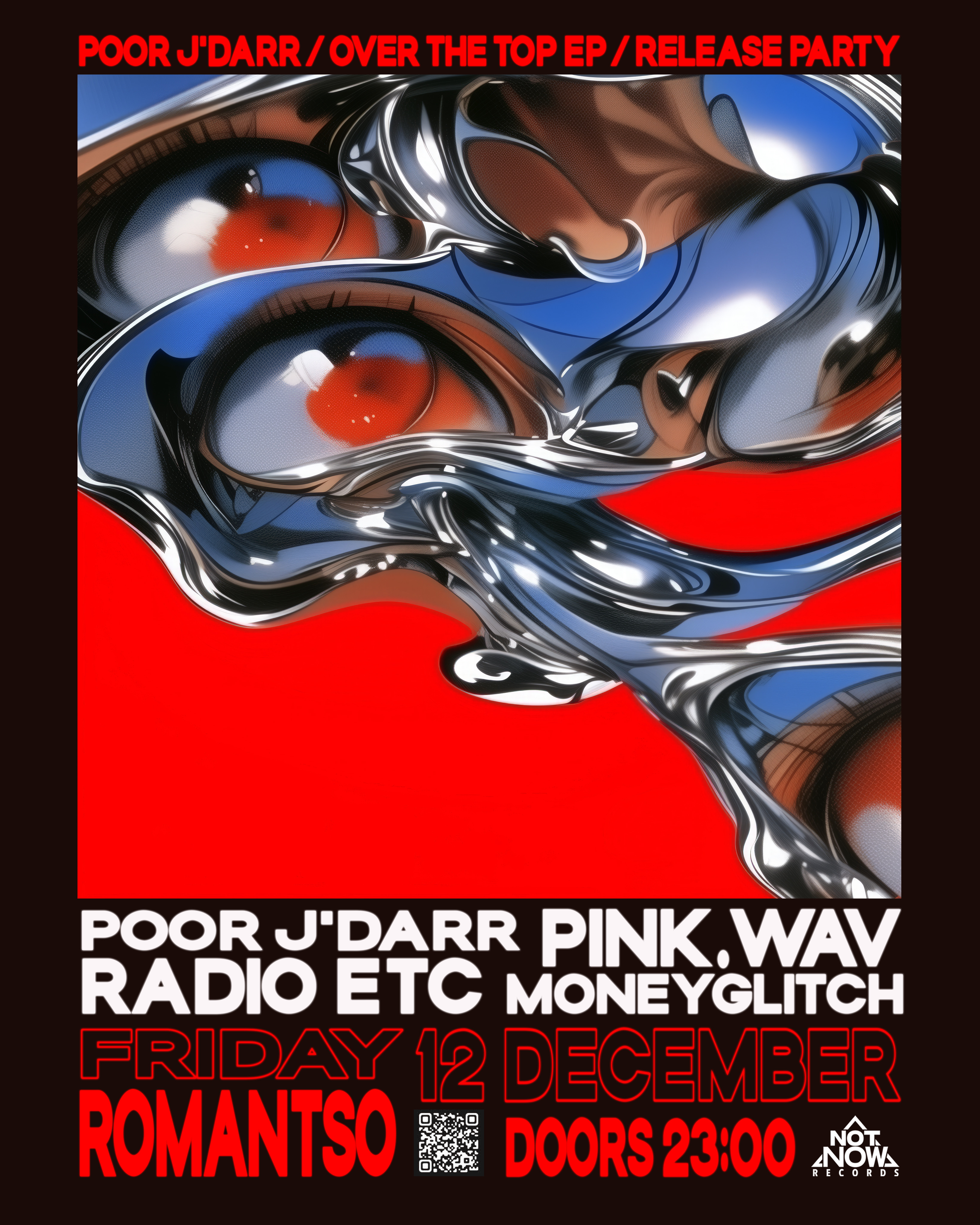 Poster for Poor J’Darr “Over The Top” EP release party