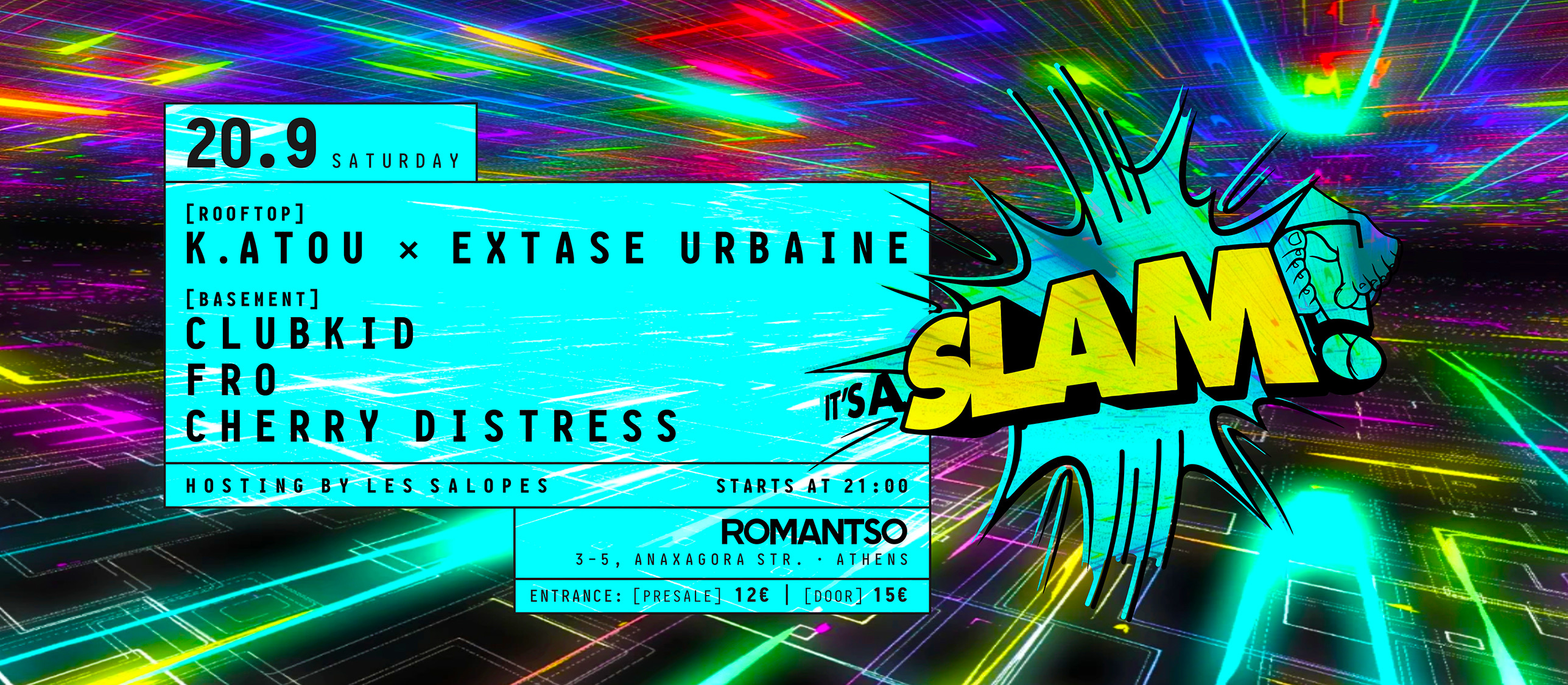 Poster for Slam! at Romantso 20.09