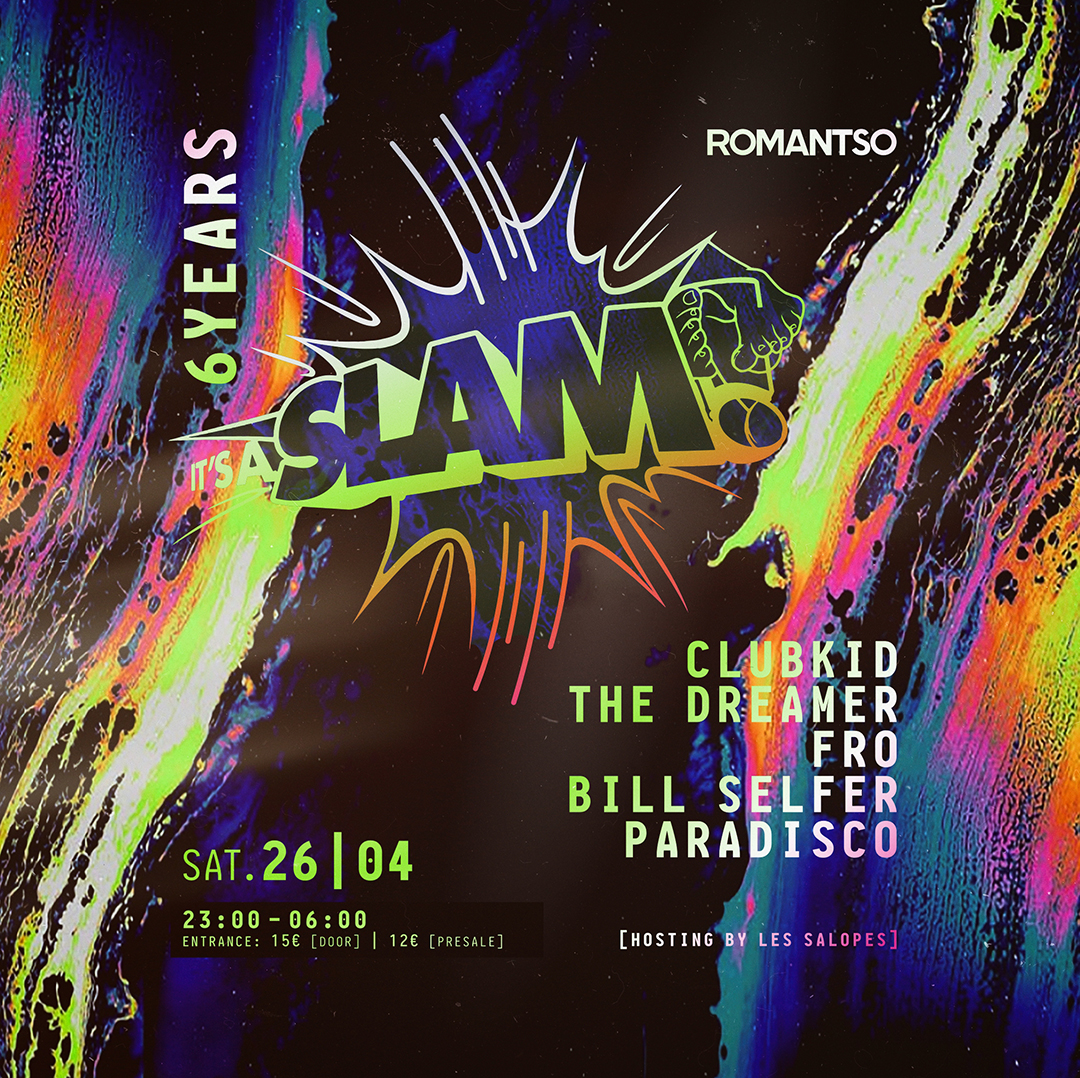 Poster for SLAM! 6 yrs anniversary at Romantso