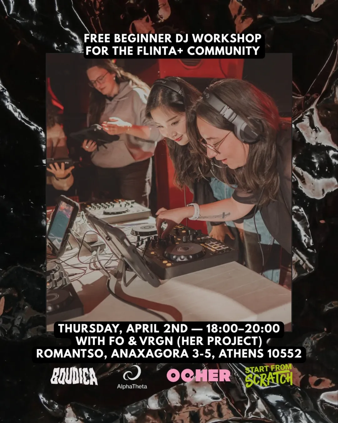 Poster for Boudica x Start From Scratch x HER DJ Workshop